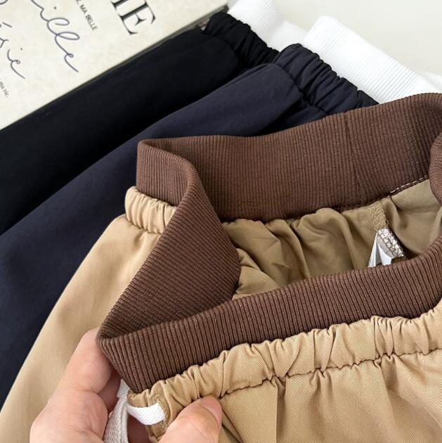 高腰型紐付きポケット付きミニスカート