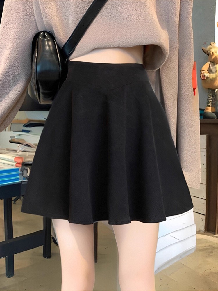 ミニスカート ベーシックフレアミニスカート