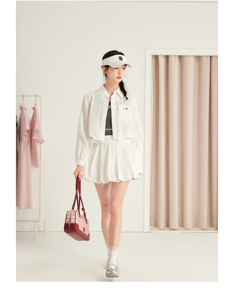 ミニスカート ふんわりバルーンミニスカート
