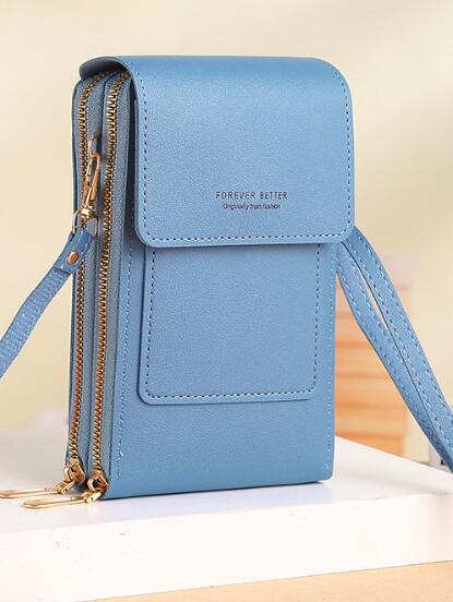 コンパクト 財布 レディース財布付きスマホポーチ ショルダーバッグ