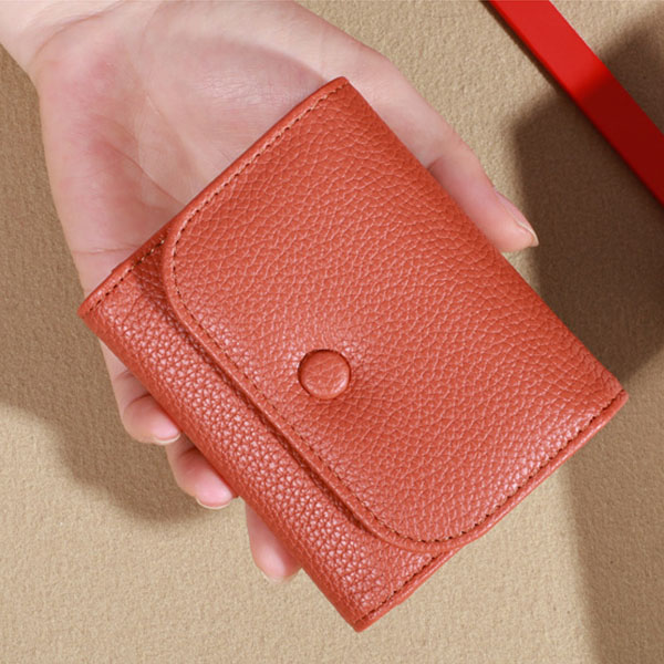 コンパクト 財布 三つ 折り コンパクト 財布 シボ加工レザー風三つ折りコンパクト財布