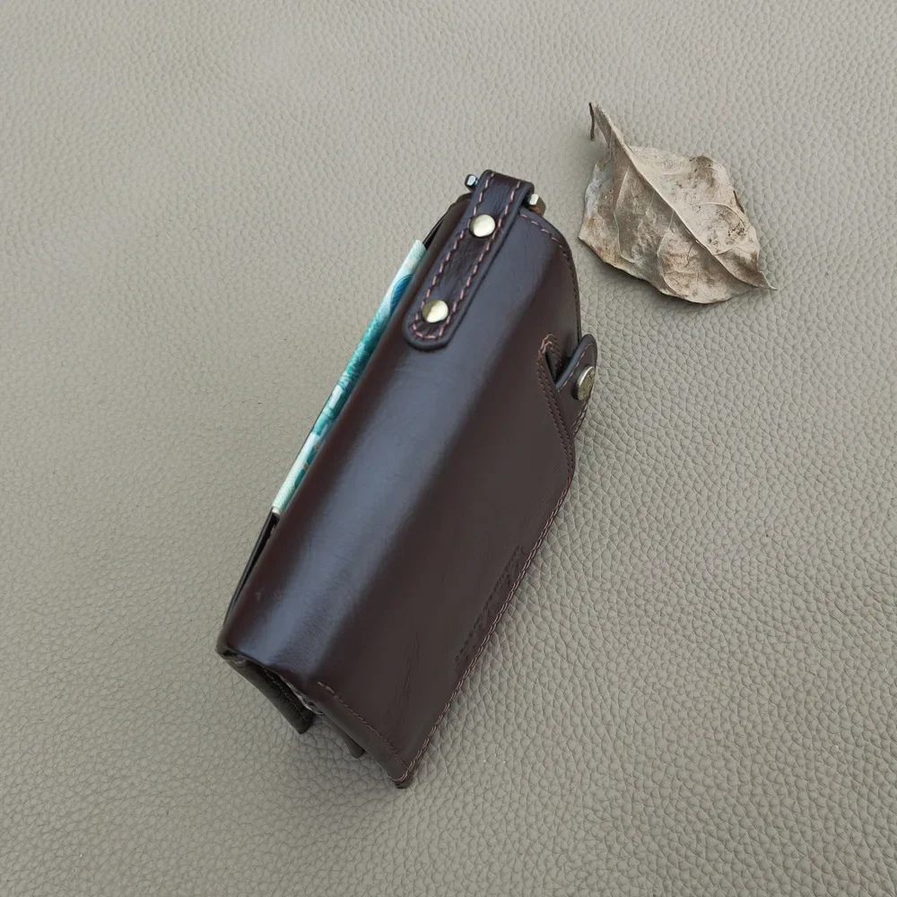 コンパクト 財布 本革二つ折りスナップボタン式ミニ財布