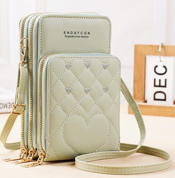 コンパクト 財布 レディース財布付きスマホポーチ ショルダーバッグ