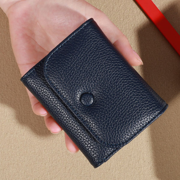 コンパクト 財布 三つ 折り コンパクト 財布 シボ加工レザー風三つ折りコンパクト財布