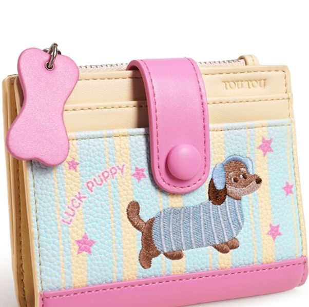 コンパクト 財布 わんちゃん柄ミニマル財布