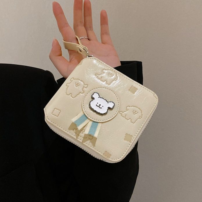 コンパクト 財布 可愛い子犬モチーフのミニ財布