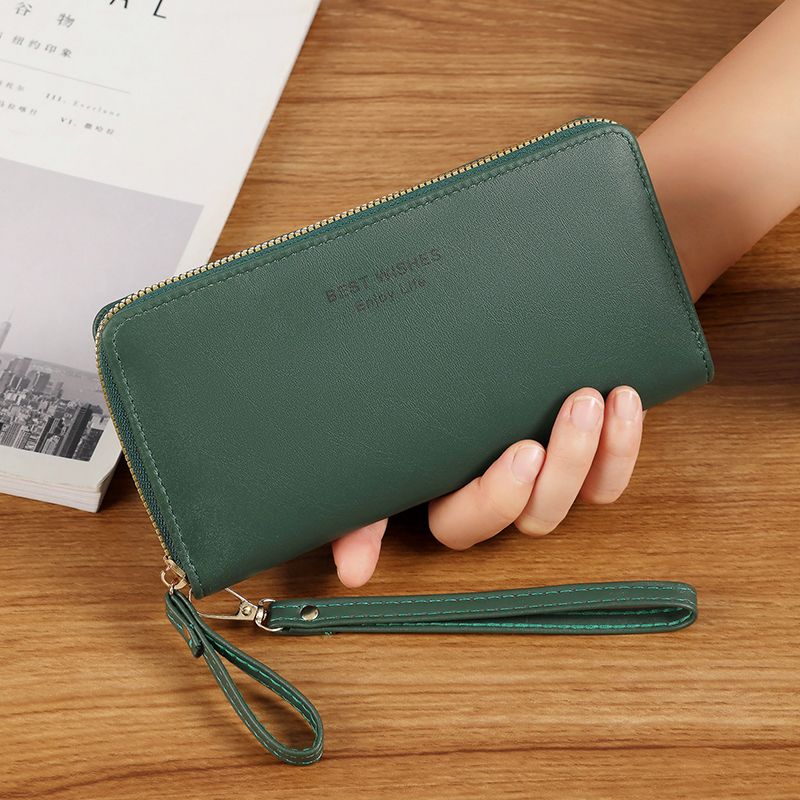 コンパクト 財布 幸せメッセージ ラウンドファスナー財布