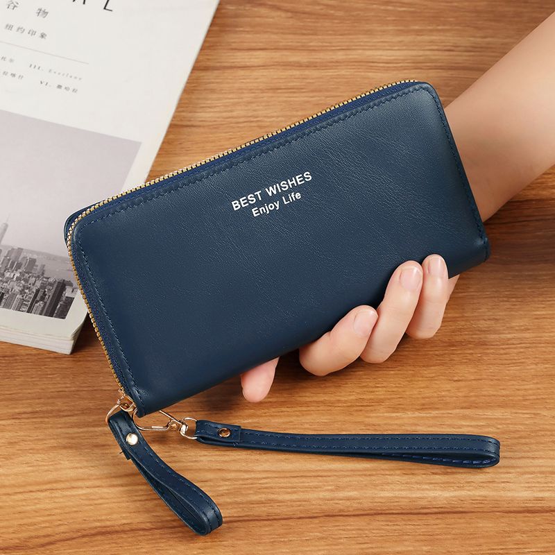 コンパクト 財布 幸せメッセージ ラウンドファスナー財布