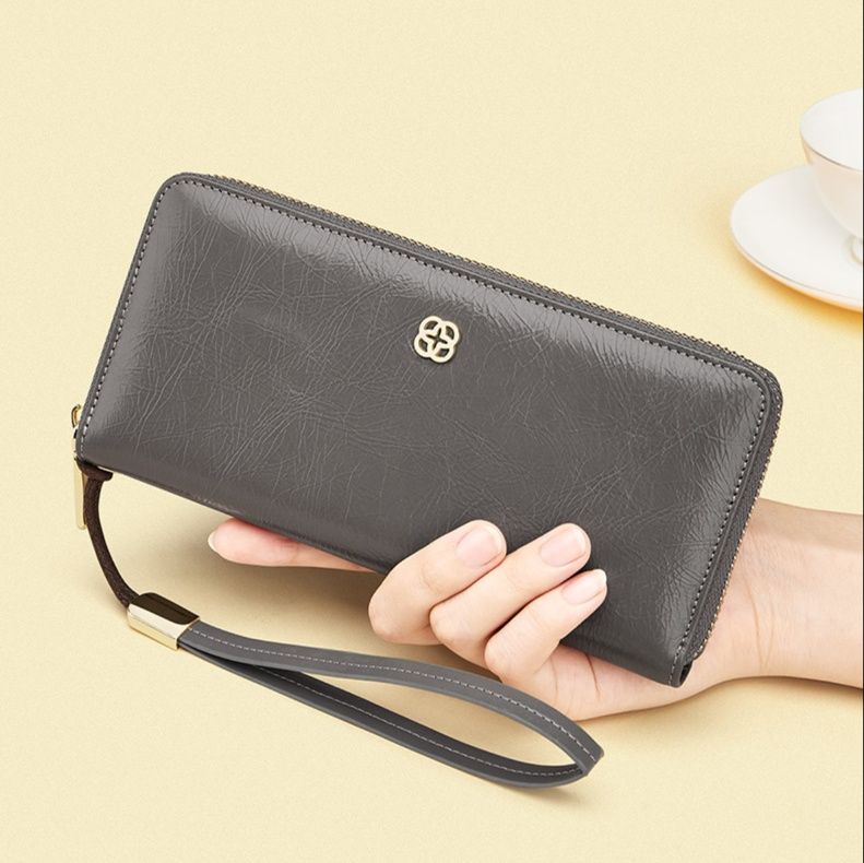 コンパクト 財布 上質レザー ラウンドファスナー 長財布