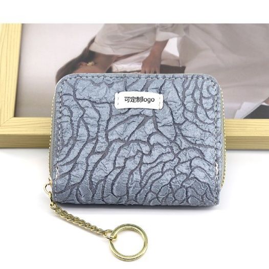 コンパクト 財布 花模様刺繍ミニ財布