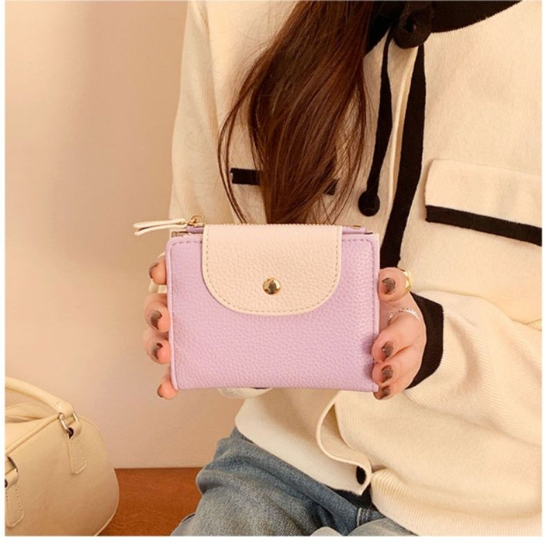 コンパクト 財布 レディース 二つ折り財布 軽量 小銭入れ付き 大容量