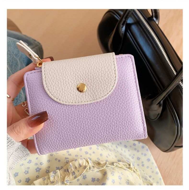 コンパクト 財布 レディース 二つ折り財布 軽量 小銭入れ付き 大容量