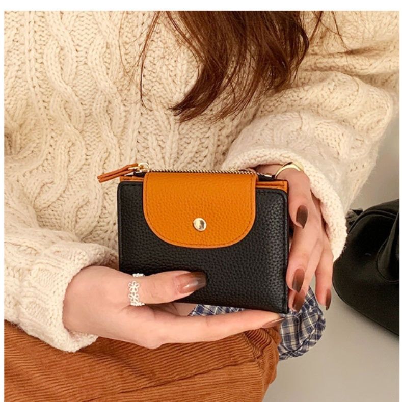 コンパクト 財布 レディース 二つ折り財布 軽量 小銭入れ付き 大容量