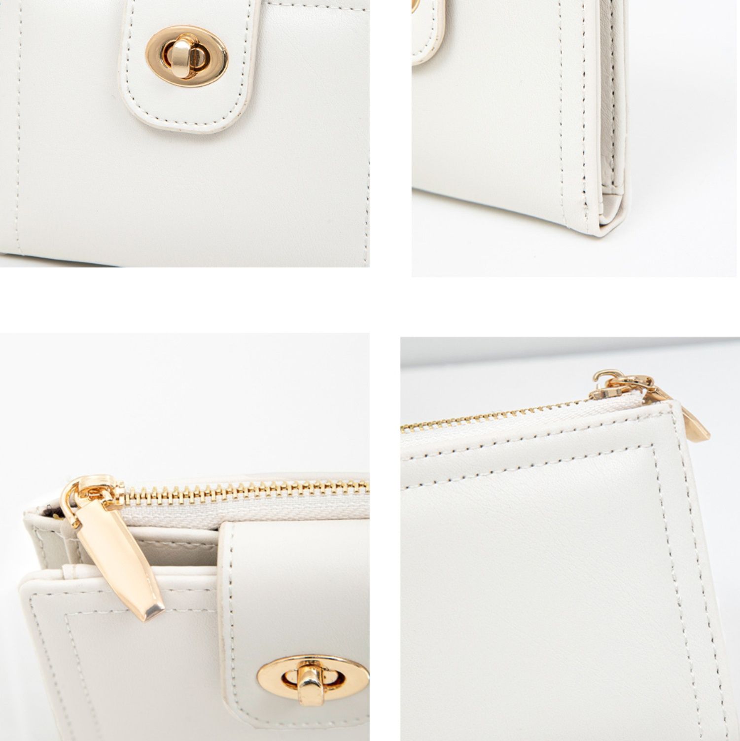 コンパクト 財布 レディース二つ折り財布 多機能カード収納 高級感小銭入れ