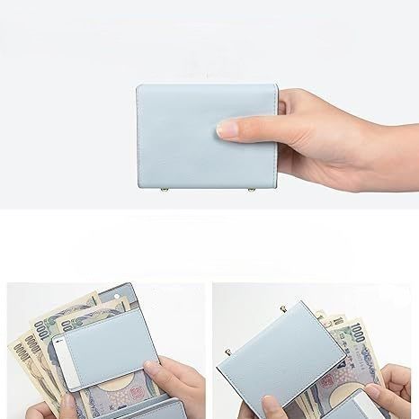 コンパクト 財布 多機能蛇腹式二つ折りコンパクト財布