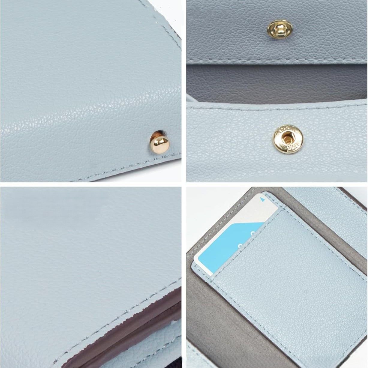 コンパクト 財布 多機能蛇腹式二つ折りコンパクト財布