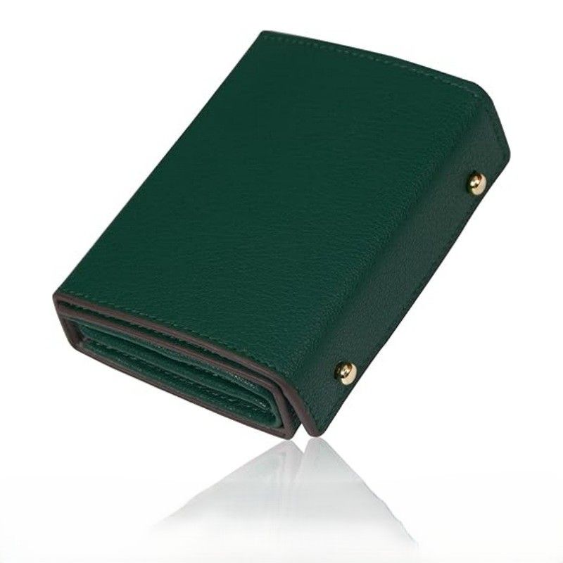 コンパクト 財布 多機能蛇腹式二つ折りコンパクト財布