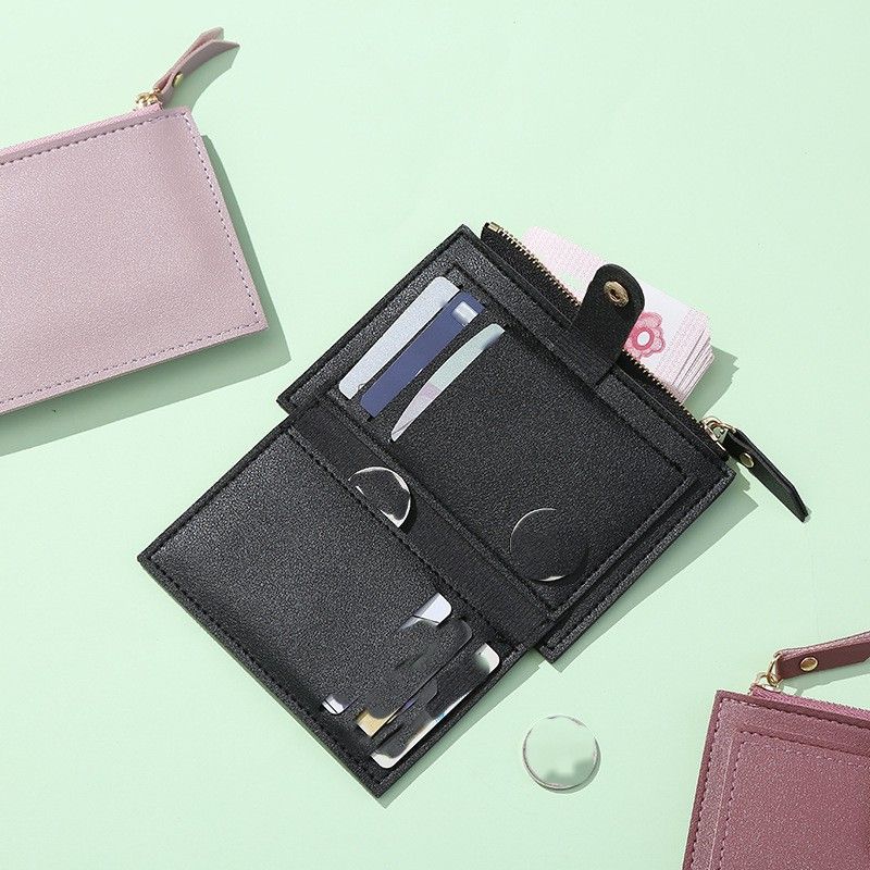 コンパクト 財布 多機能収納二つ折り小銭入れ付き財布