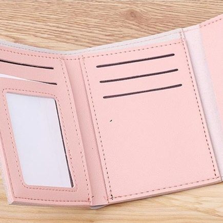 コンパクト 財布 レディース パール付き コンパクト 三つ折り 短財布