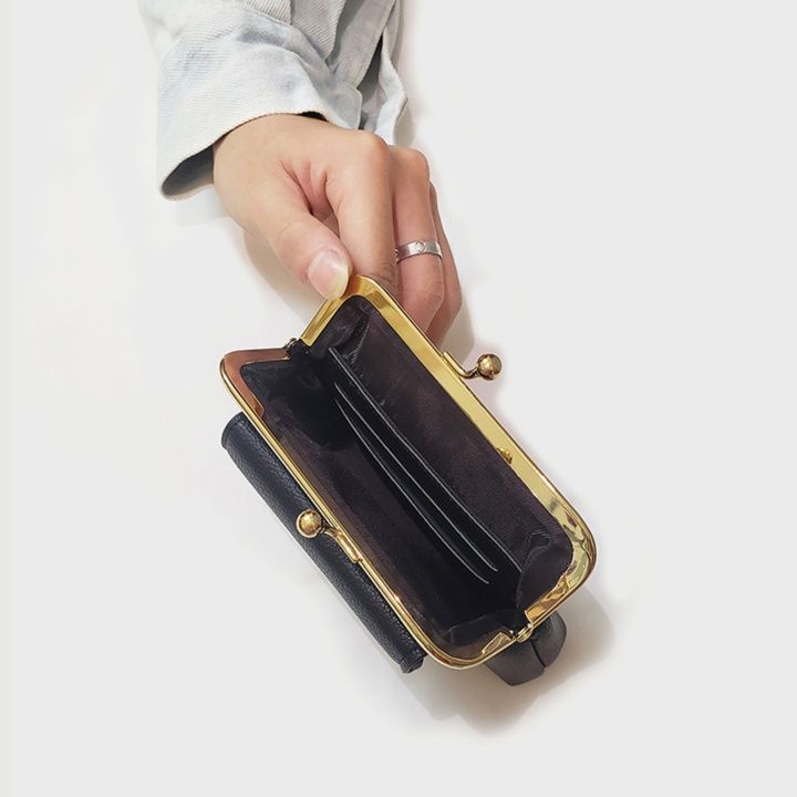 コンパクト 財布 メンズがま口財布カードポケット 4色