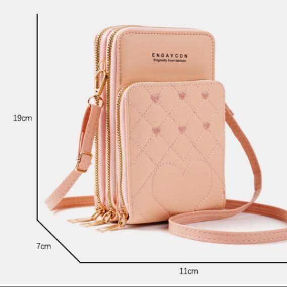 コンパクト 財布 レディース財布付きスマホポーチ ショルダーバッグ