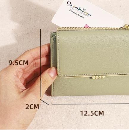 コンパクト 財布 三つ折り カード収納付き ミニバッグ対応 全5色