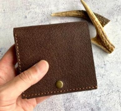コンパクト 財布 本革三つ折りミニ財布スナップボタン留め