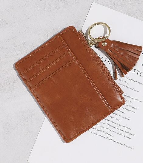 コンパクト 財布 レディース 小銭入れ カード収納 タッセル付き 全8色