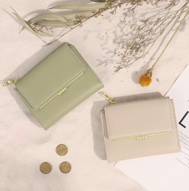 コンパクト 財布 三つ折り カード収納付き ミニバッグ対応 全5色