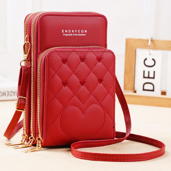 コンパクト 財布 レディース財布付きスマホポーチ ショルダーバッグ