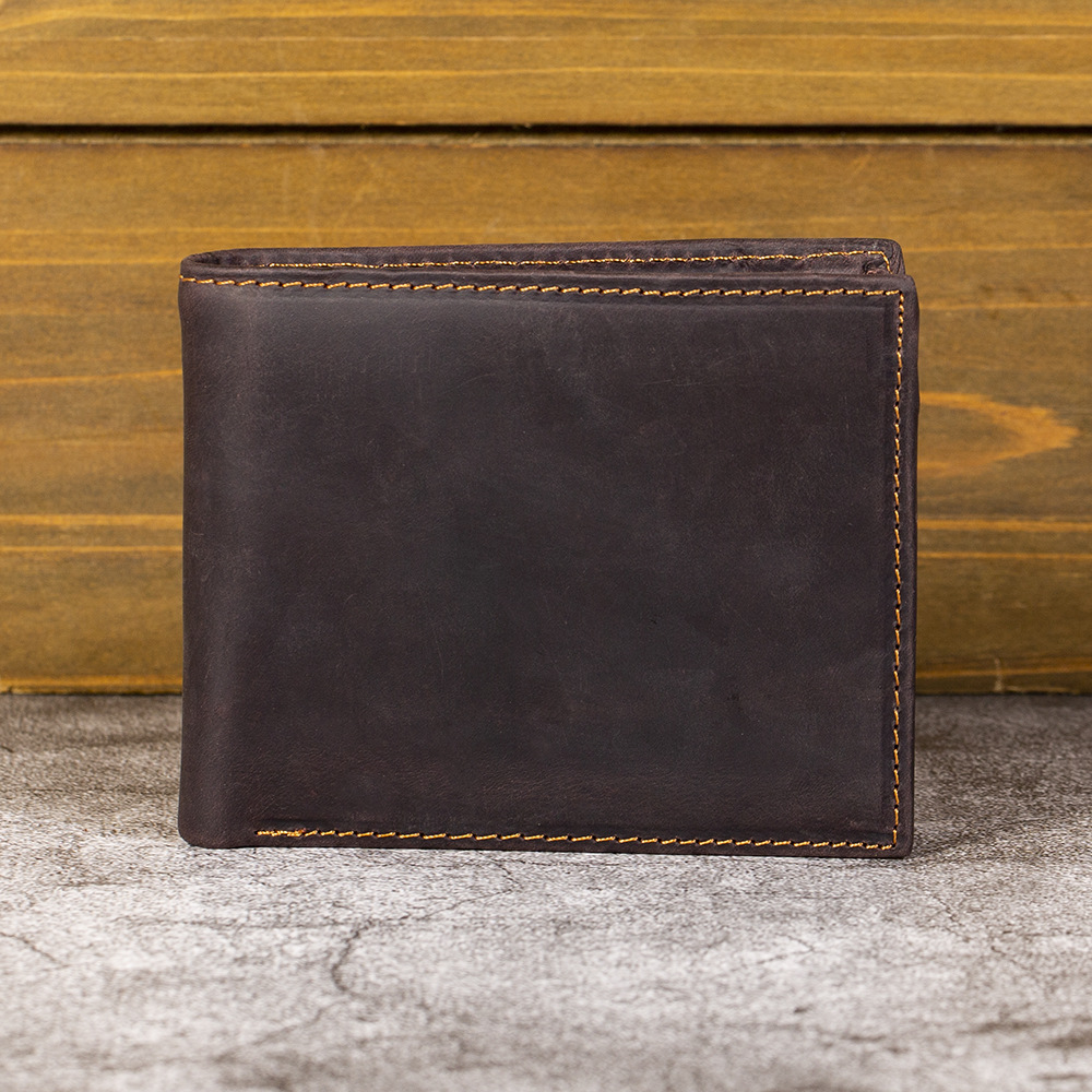 コンパクト 財布 本革仕様小銭入れ付き二つ折り財布