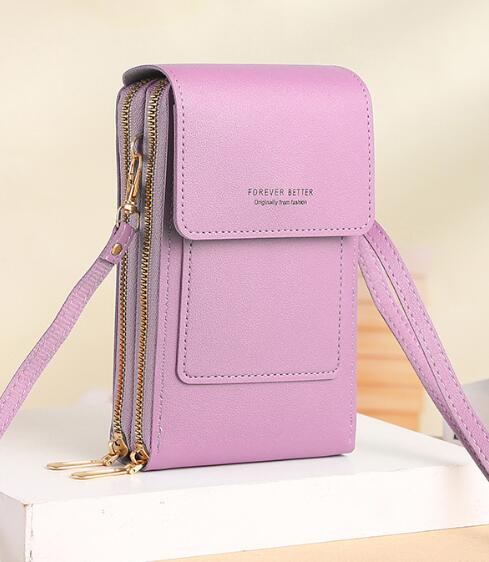 コンパクト 財布 レディース財布付きスマホポーチ ショルダーバッグ