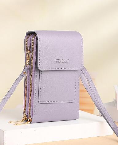 コンパクト 財布 レディース財布付きスマホポーチ ショルダーバッグ