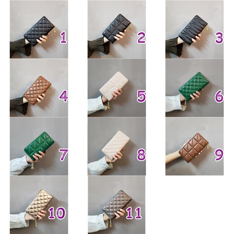 コンパクト 財布 大容量コンパクト長財布コインケース付きキルティング