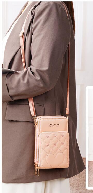 コンパクト 財布 レディース財布付きスマホポーチ ショルダーバッグ