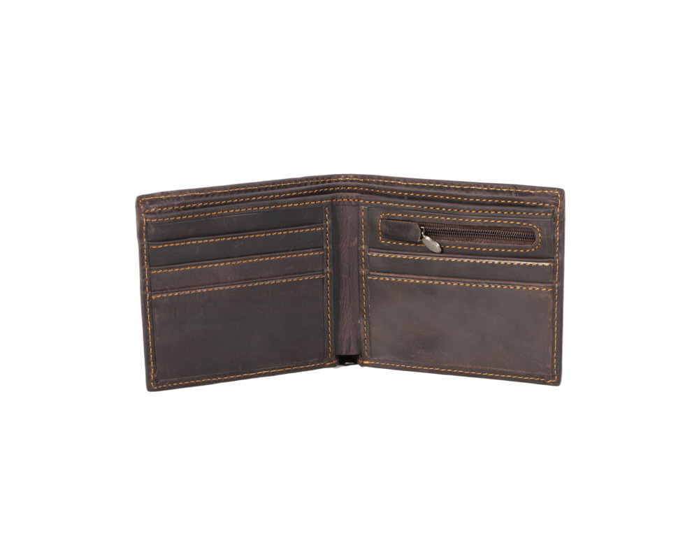 コンパクト 財布 本革仕様小銭入れ付き二つ折り財布