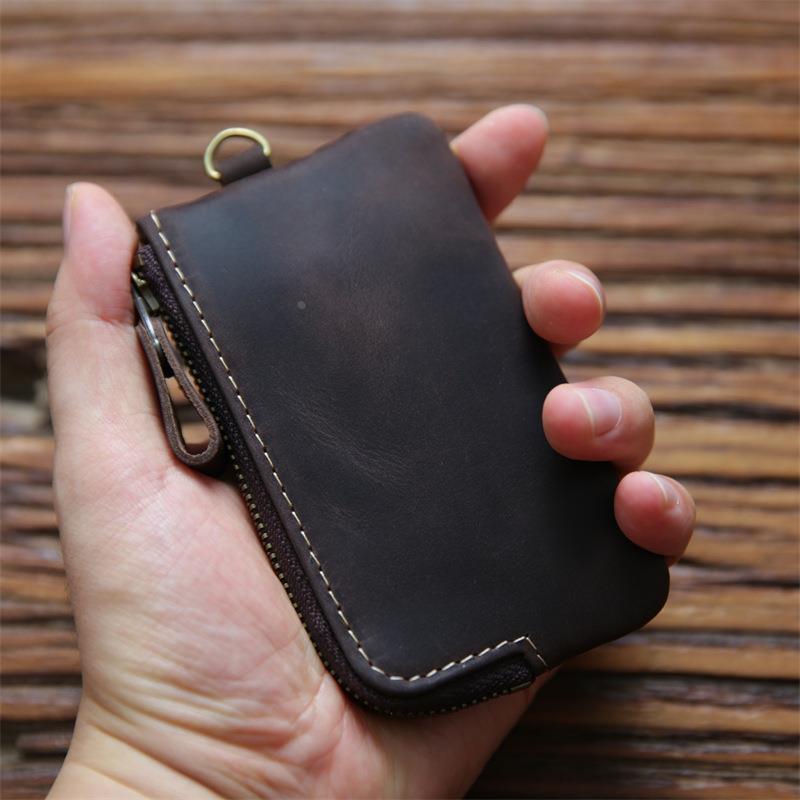 コンパクト 財布 本革ファスナー式薄型財布