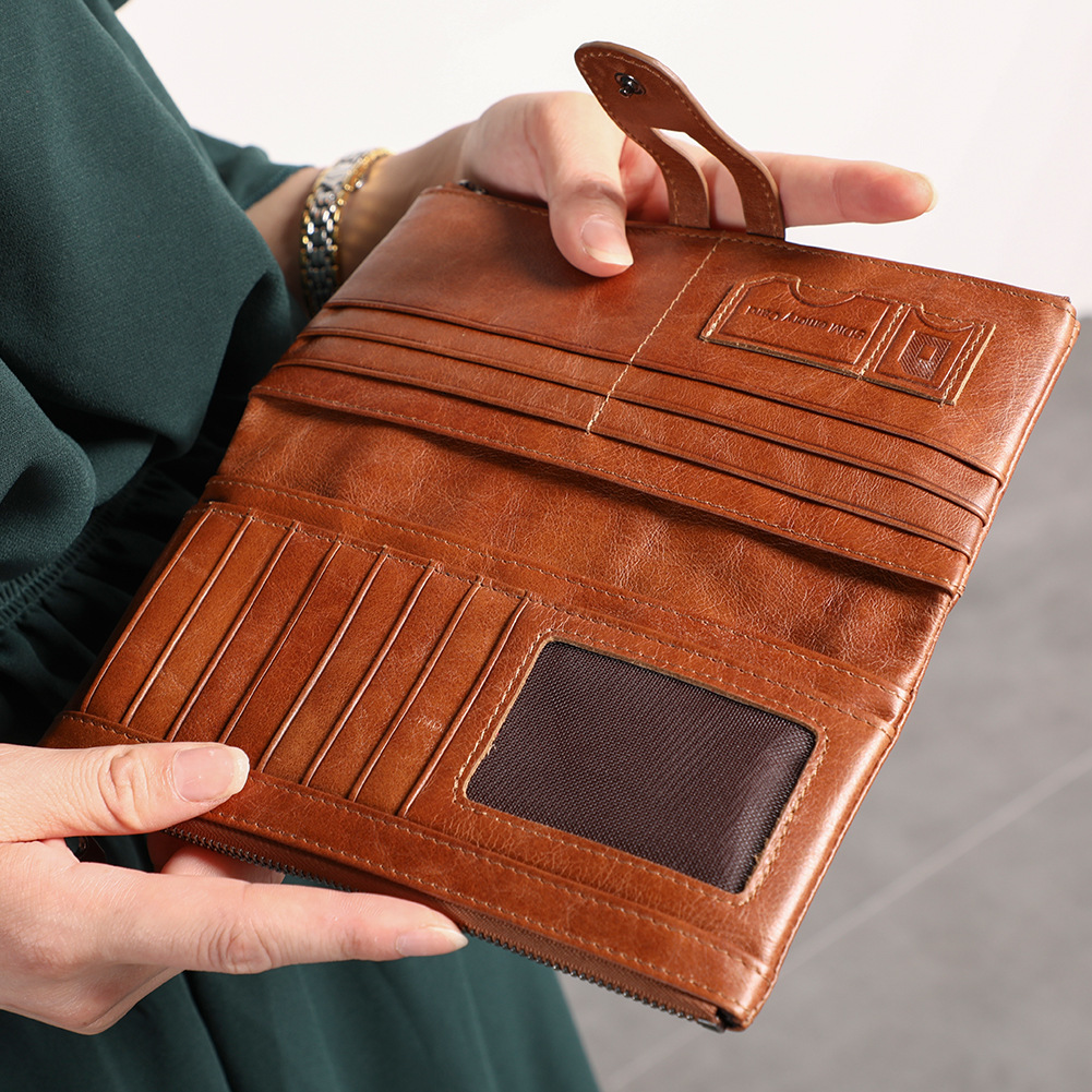 コンパクト 財布 本革多機能スナップボタン長財布