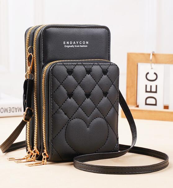 コンパクト 財布 レディース財布付きスマホポーチ ショルダーバッグ