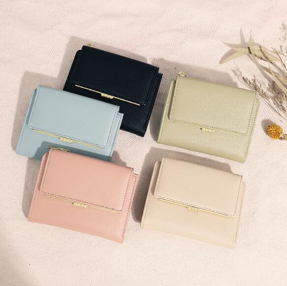 コンパクト 財布 三つ折り カード収納付き ミニバッグ対応 全5色