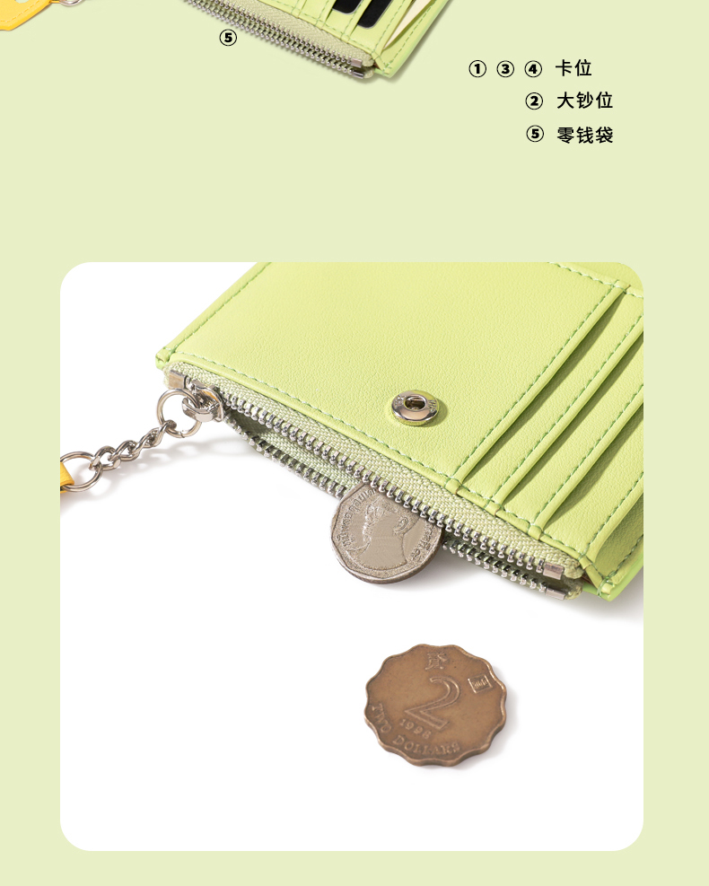 コンパクト 財布 パッチワーク波型ミニ財布
