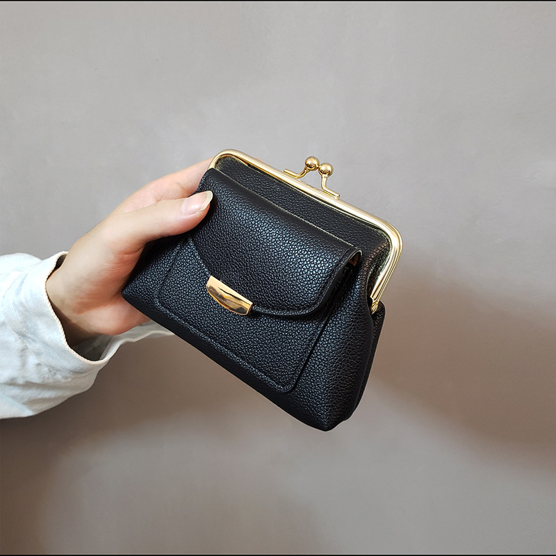 コンパクト 財布 メンズがま口財布カードポケット 4色