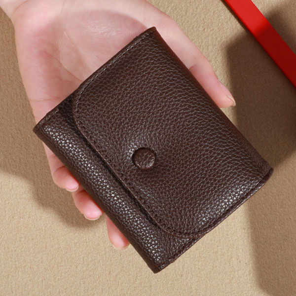 コンパクト 財布 三つ 折り コンパクト 財布 シボ加工レザー風三つ折りコンパクト財布