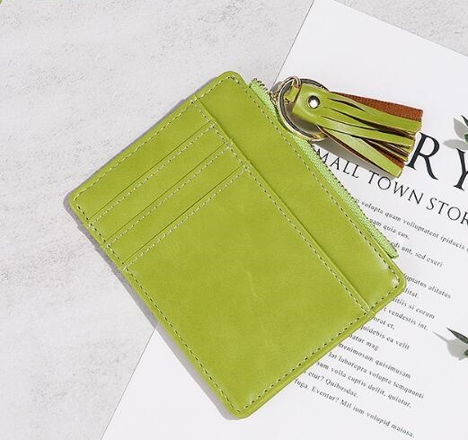 コンパクト 財布 レディース 小銭入れ カード収納 タッセル付き 全8色