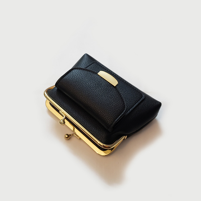 コンパクト 財布 メンズがま口財布カードポケット 4色