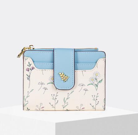 コンパクト 財布 花柄三つ折り 全5色 お洒落で便利