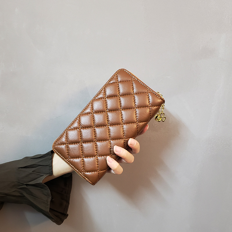 コンパクト 財布 大容量コンパクト長財布コインケース付きキルティング