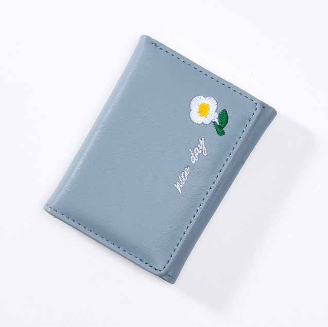 コンパクト 財布 レディース 花刺繍 コンパクト財布 三つ折り 小さめ