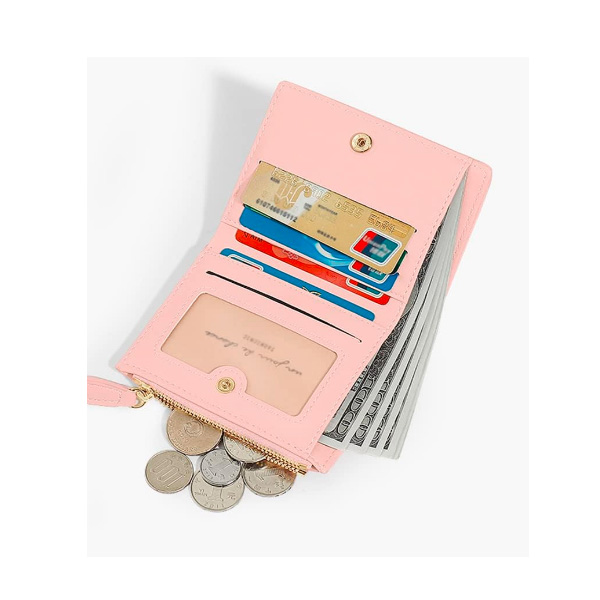 コンパクト 財布 レディース 二つ折り財布 キルティング 花刺繍 小銭入れ付き 小さめ