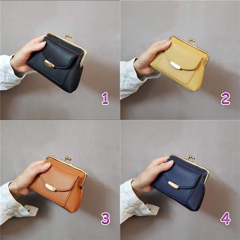 コンパクト 財布 メンズがま口財布カードポケット 4色